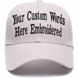 Baseball Caps Custom Embroidered Adjustable Embroidery Baseball Cowboy Caps Men Women Text Gift - Beige - CO18H847OKK $39.25