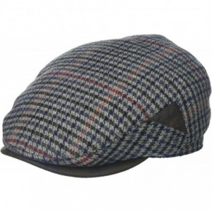 Newsboy Caps Men's 100% Italian Wool Herrringbone Plaid Ivy Hat - Gray - CX17YR8X6DA $66.48