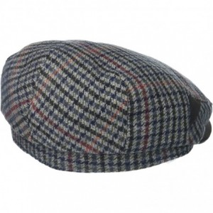 Newsboy Caps Men's 100% Italian Wool Herrringbone Plaid Ivy Hat - Gray - CX17YR8X6DA $64.96