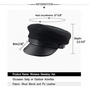 Newsboy Caps Womens Wool Newsboy Visor Beret Hat Cap for Women Paperboy Cabbie Hats - Oatmeal - CC18ZGSXR3W $22.31