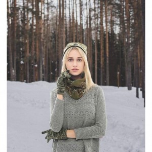 Skullies & Beanies Winter Warm Knitted Balaclava Hat Scarf Ski Knit Caps - Camo Green - CM18ZTHI2TC $20.93