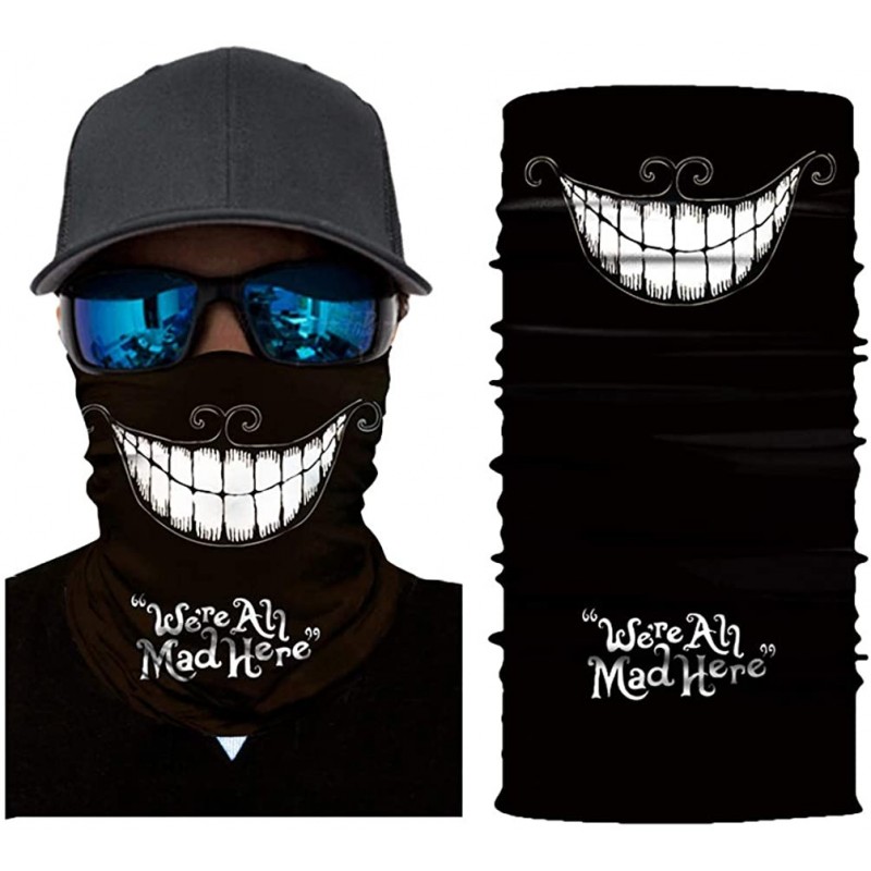 Balaclavas 3D Face Mask Seamless Bandana Unisex Headscarf UV Protection Scarf - Black 10 - CL199ZNH7LZ $20.43