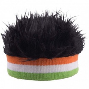 Sun Hats Flair Hair Sun Visor Cap with Fake Hair Wig Baseball Cap Hat - Black 1 - C11966U9ODX $16.34