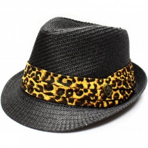 Sun Hats Pamoa Pms510 Dent Trilby Summer Fedora Hat - Pms380 Black - CW182STUGKY $31.80