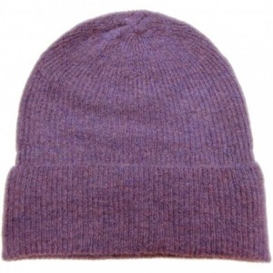Skullies & Beanies 2 Pack Warm Winter Premium Soft Wool Alpaca Mix Beanie Hat Cap for Women and Men - Navy/Purple - C818LD6XU...