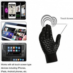 Skullies & Beanies 3Pcs Winter Beanie Hat- Warmer Scarf-Touchscreen Gloves Set for Men Women - Black-3 - CQ18KHU95AC $29.99