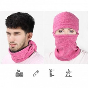 Balaclavas Ski Cloth Mask- Winter Balaclava Ski Face Mask for Men & Women Winterproof Bandana for Outdoor Sports - Pink - CQ1...