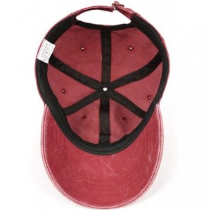 Baseball Caps Mens CZ- Cowboy Baseball Hat Mesh Trucker Cap VintageFlat Hats - Red - CU18X8W252T $40.39