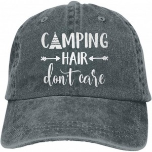 Baseball Caps Unisex Camping Hair Don t Care 1 Vintage Jeans Baseball Cap Classic Cotton Dad Hat Adjustable Plain Cap - Aspha...
