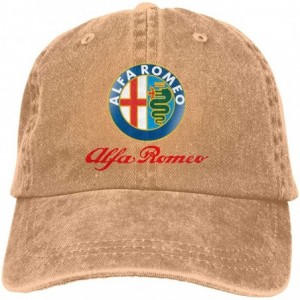 Baseball Caps Custom Printing Casual Dad-Hat Alfa Romeo Logo Cool Baseball Cap - Natural - CT18W3SKC99 $31.98