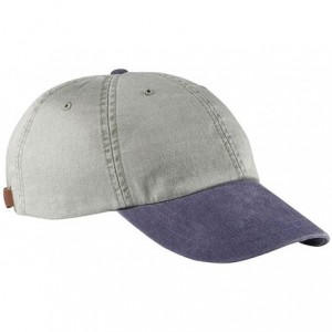 Baseball Caps 6-Panel Low-Profile Washed Pigment-Dyed Cap - Stone/Navy - CO12NH8W4LO $17.00