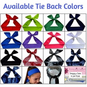 Headbands Volleyball TIE Back Moisture Wicking Headband Personalized with The Embroidered Name of Your Choice - CA187GDC79Q $...