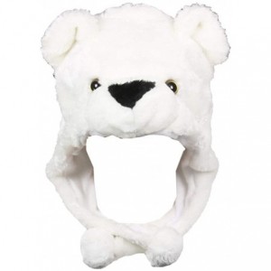 Skullies & Beanies Plush Soft Animal Beanie Hat Halloween Cute Soft Warm Toddler to Teen - Polar Bear - CQ12M5NBL7H $22.67
