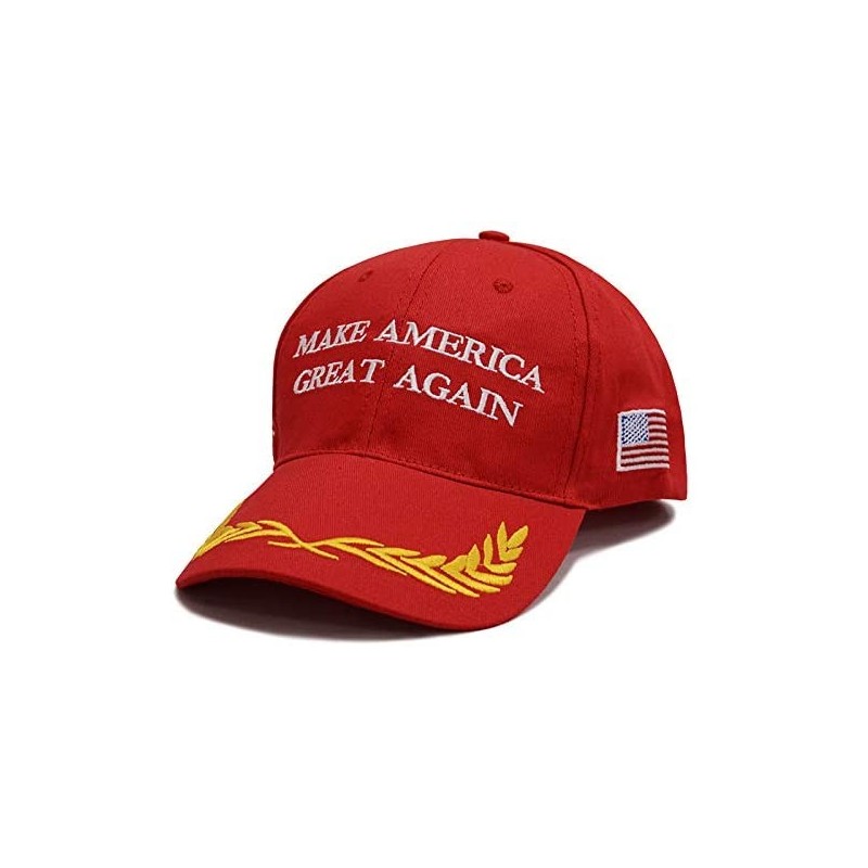 Baseball Caps Make America Great Again Donald Trump Slogan with USA Flag Cap Adjustable Baseball Hat - Red Olive Branch - CQ1...