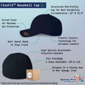 Baseball Caps Custom Flexfit Hats for Men & Women Breast Cancer Ribbon & Anchor Embroidery - Dark Navy Design Only - CV18TMCY...