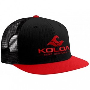 Baseball Caps Classic Mesh Back Trucker Hats - Red/Black With Red Embroidered Logo - CQ12KRP2X81 $17.82