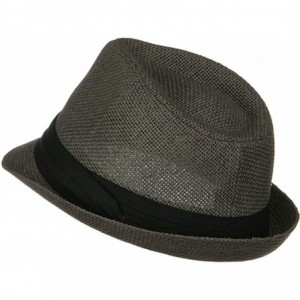 Fedoras Men/Women Classic Lightweight Straw Fedora Hat w/Band - Grey - CF180EKSR68 $13.23