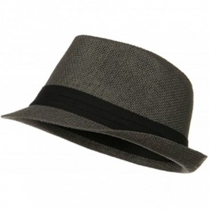 Fedoras Men/Women Classic Lightweight Straw Fedora Hat w/Band - Grey - CF180EKSR68 $30.40