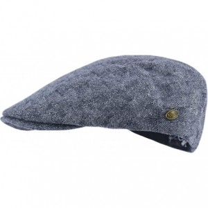 Newsboy Caps Premium Men's Wool Newsboy Cap SnapBrim Thick Winter Ivy Flat Stylish Hat - 3047-navy Tile - CS18Y92OQNZ $34.98