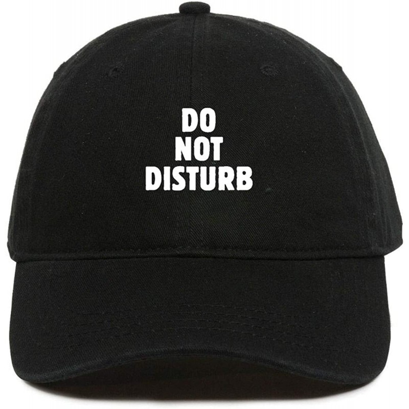 Baseball Caps Do Not Disturb Baseball Cap Embroidered Cotton Adjustable Dad Hat - Black - CS18YZETAXO $32.05