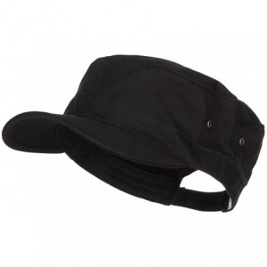 Baseball Caps Big Size Trendy Army Style Cap - Black - C717AYZEOL7 $51.78