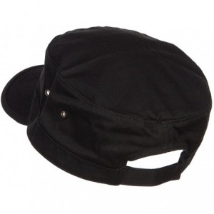 Baseball Caps Big Size Trendy Army Style Cap - Black - C717AYZEOL7 $52.36