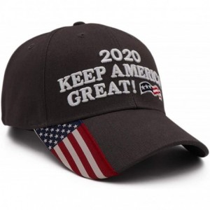 Baseball Caps Donald Trump Hat 2020 Keep America Great KAG MAGA with USA Flag 3D Embroidery Hat - Keep America Great-7-gray -...