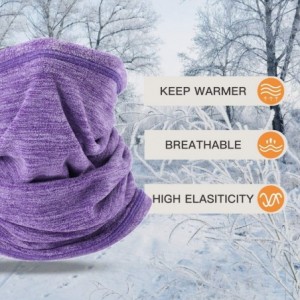 Balaclavas Neck Warmer Gaiter Fleece Ski Winter Balaclava Face Scarf Cover - 1 Pack Purple - CD18AE9RUMN $11.46