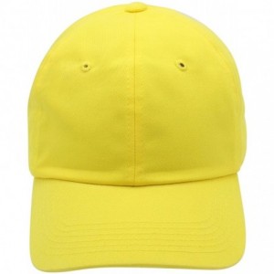 Baseball Caps Baseball Cap for Men Women - 100% Cotton Classic Dad Hat - Yellow - CB18EE4Y93X $19.52