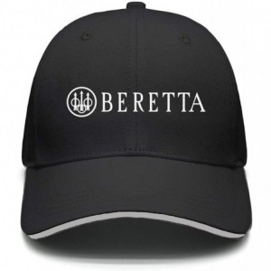 Baseball Caps Dad Beretta-Logo- Strapback Hat Best mesh Cap - Black-41 - CX18RC7OAZI $33.34