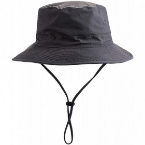 Sun Hats Foldable Summer Sportswear Sun Protection Hat for Men Women Wide Brim - Dark Gray - CT18NZZYOOA $80.80
