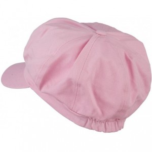 Newsboy Caps Hot Pink Ribbon Breast Cancer Embroidered Newsboy Cap - Pink - CG11MJ47T47 $47.76