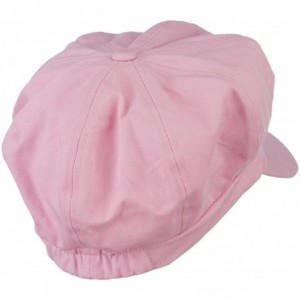 Newsboy Caps Hot Pink Ribbon Breast Cancer Embroidered Newsboy Cap - Pink - CG11MJ47T47 $47.76