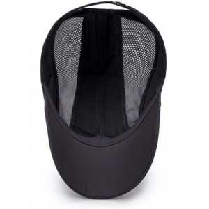 Baseball Caps Quick Dry Sports Cap Unisex Sun Hat Summer UV Protection Outdoor Cap - Black - CM18T9UG7NL $11.30