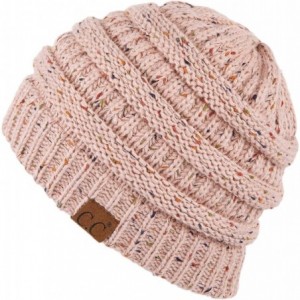 Skullies & Beanies Exclusives Unisex Ribbed Confetti Knit Beanie (HAT-33) - Indi Pink - C1189KA78R9 $26.80