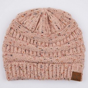 Skullies & Beanies Exclusives Unisex Ribbed Confetti Knit Beanie (HAT-33) - Indi Pink - C1189KA78R9 $27.77