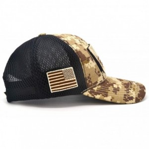 Baseball Caps Baseball Cap Low Profile American USA Flag Hat Adjustable Camo Mesh Unisex Caps - Desert Camouflage(h) - C318GM...