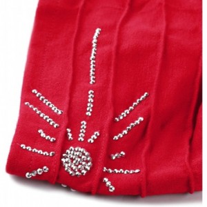 Skullies & Beanies Women's Knit Handmade Fleece Lined Slouchy Baggy Beanie Skully Hat - Red - CK126IAQZYL $29.99