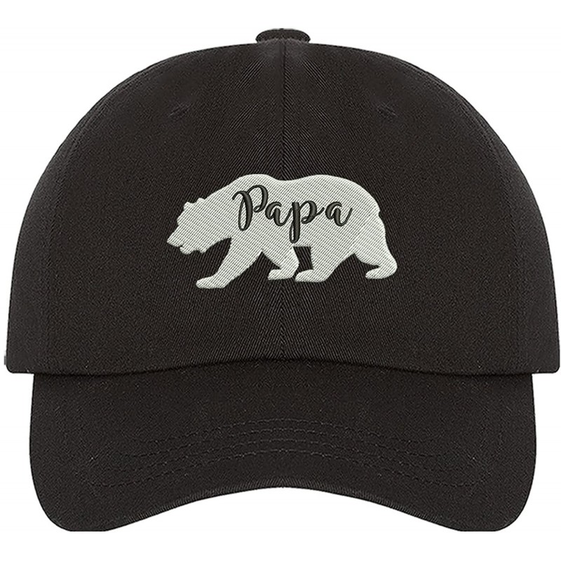 Baseball Caps Papa Bear Family Dad Hat - Black (Papa Bear Family Dad Hat) - CR18EOI67X6 $31.89