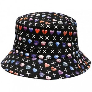 Bucket Hats Unisex Microfiber Patterned Bucket Hats - Multi Design - 1260 Black - C312BJKPVE1 $28.76