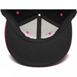 Baseball Caps Mens Womens Printing Adjustable Meshback Hat - Rose-red - CK18N9RHDSA $21.81