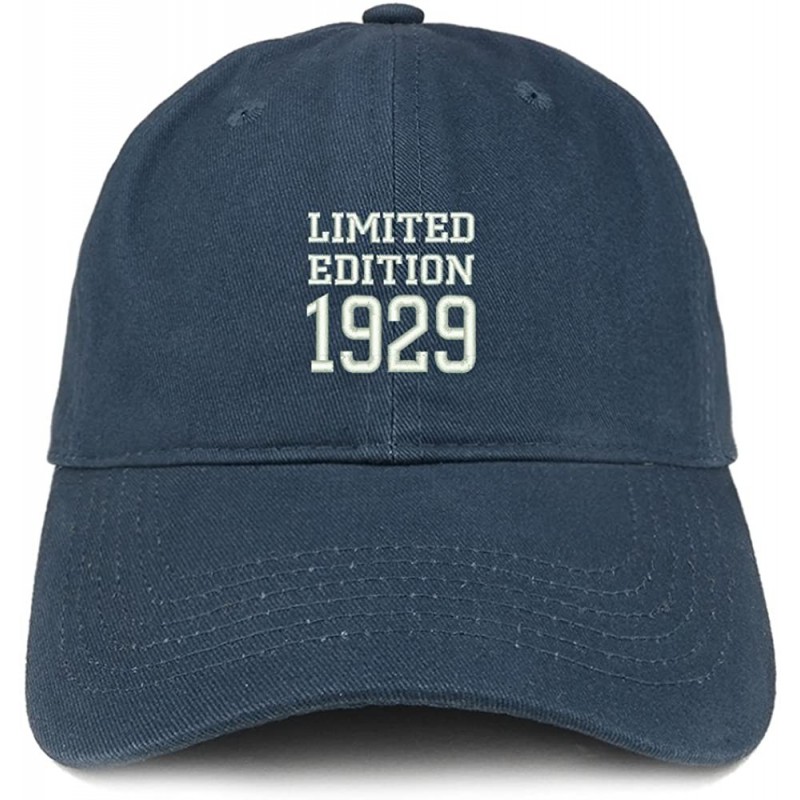Baseball Caps Limited Edition 1929 Embroidered Birthday Gift Brushed Cotton Cap - Navy - C418CO5W26N $15.62