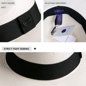 Fedoras Gambler Panama Straw Hat Fedora Hats for Men Imported White Japanese Paper - White - CH1805S7C9U $86.46