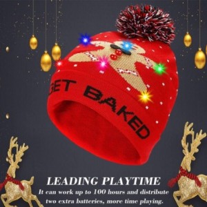 Skullies & Beanies LED Light Up Beanie Hat Christmas Cap for Women Children- Party- Bar - Multicolor-048 - C718WG6ON6T $18.77