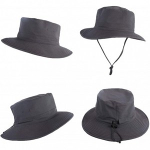 Sun Hats Foldable Summer Sportswear Sun Protection Hat for Men Women Wide Brim - Dark Gray - CT18NZZYOOA $68.23