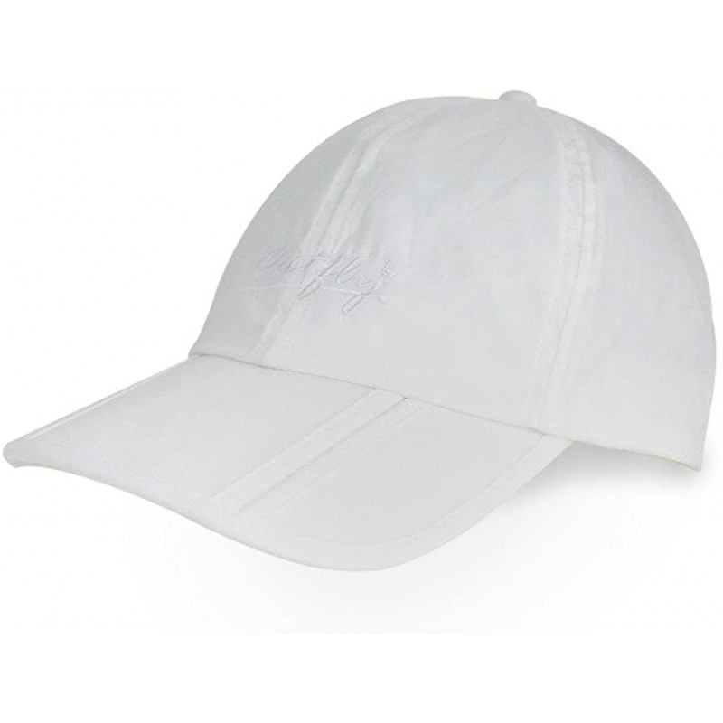 Baseball Caps Men and Women Outdoor Rain Sun Waterproof Quick-Drying Long Brim Collapsible Portable Hat - White - C712NTJC8H0...