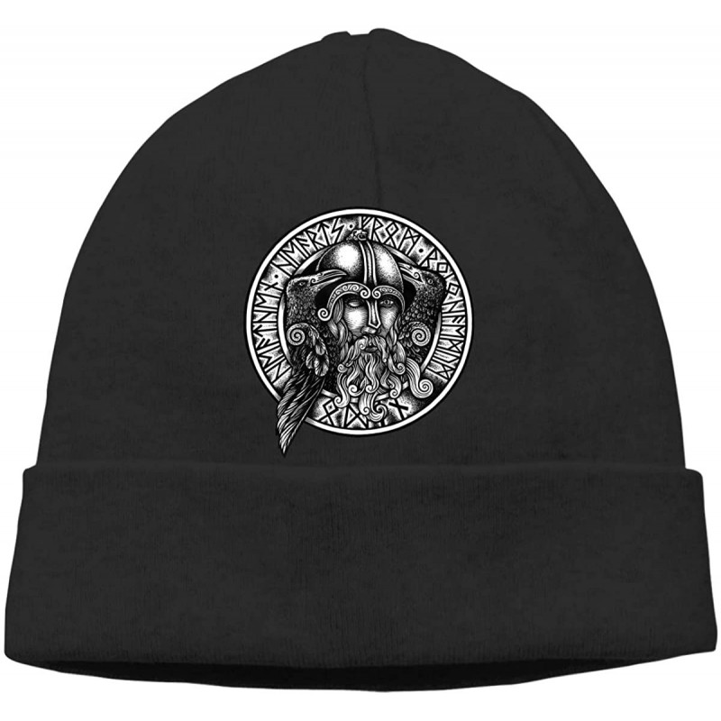 Skullies & Beanies Odin Beanie Hat Cute Toboggan Hat Winter Hats Skull Cap Beanies for Men and Women - Black - CM18MCDYQD2 $3...
