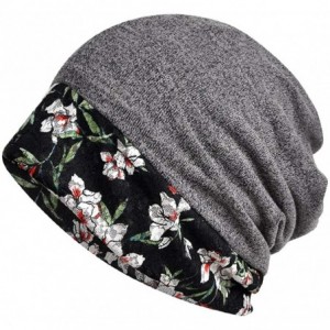 Skullies & Beanies Womens Cotton Beanie Lace Turban Soft Sleep Cap Chemo Hats Fashion Slouchy Hat - 2 Pack-12 - C1193INLCLA $...