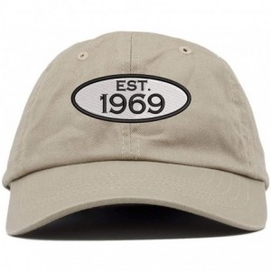 Baseball Caps Established 1969 Embroidered 51st Birthday Gift Soft Crown Cotton Cap - Vc300_khaki - CQ18QMUACXW $35.42