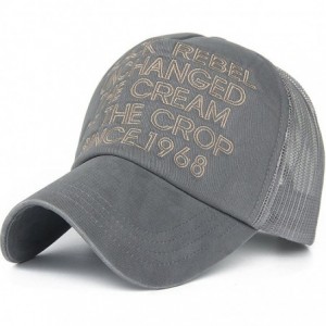 Baseball Caps Mesh Back Baseball Cap Trucker Hat 3D Embroidered Patch - Color3-3 - CN11XIRKNBZ $33.38